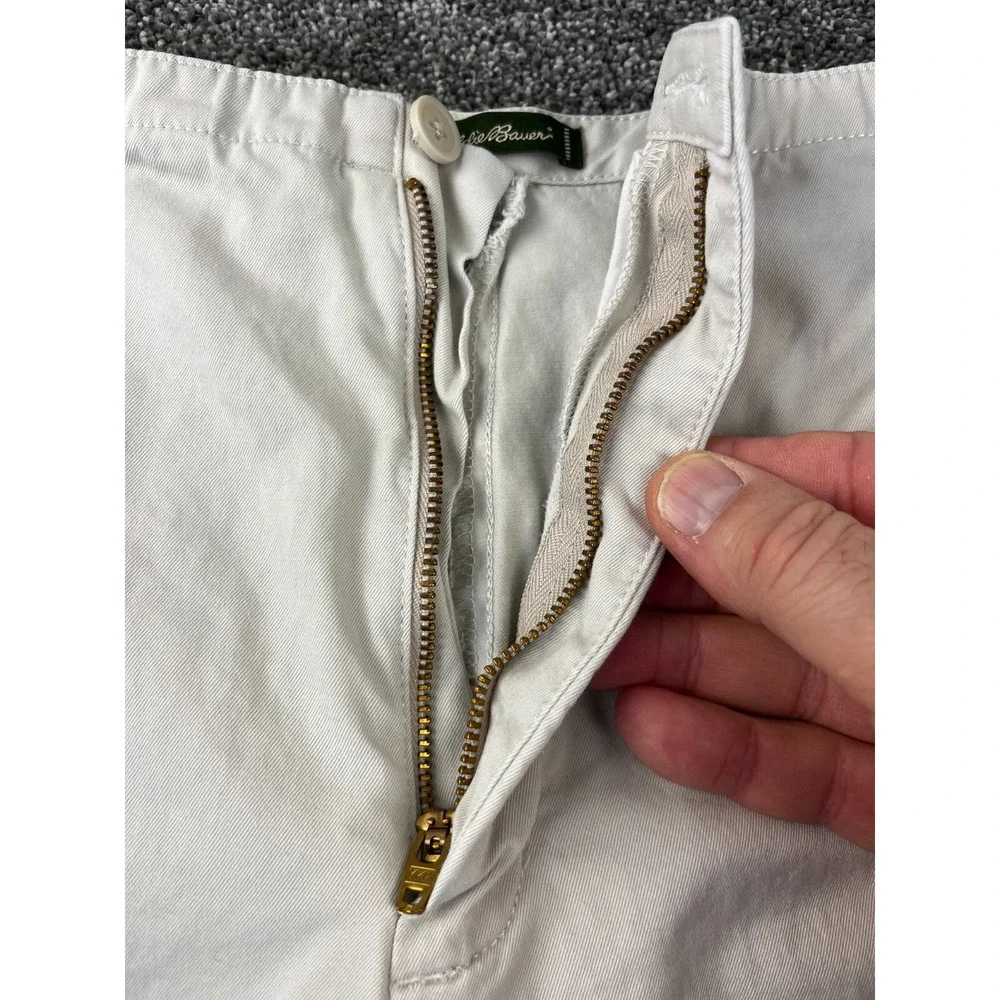 Eddie Bauer Pants Women Sz 12 Cotton Straight Cropped High Rise 25